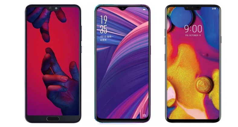 Comparaison de spécifications : Huawei P20 Pro vs Oppo R17 Pro vs LG V40 ThinQ 2 comparaison-lg-v40-thinq-oppo-R17-PRO-P20-pro-