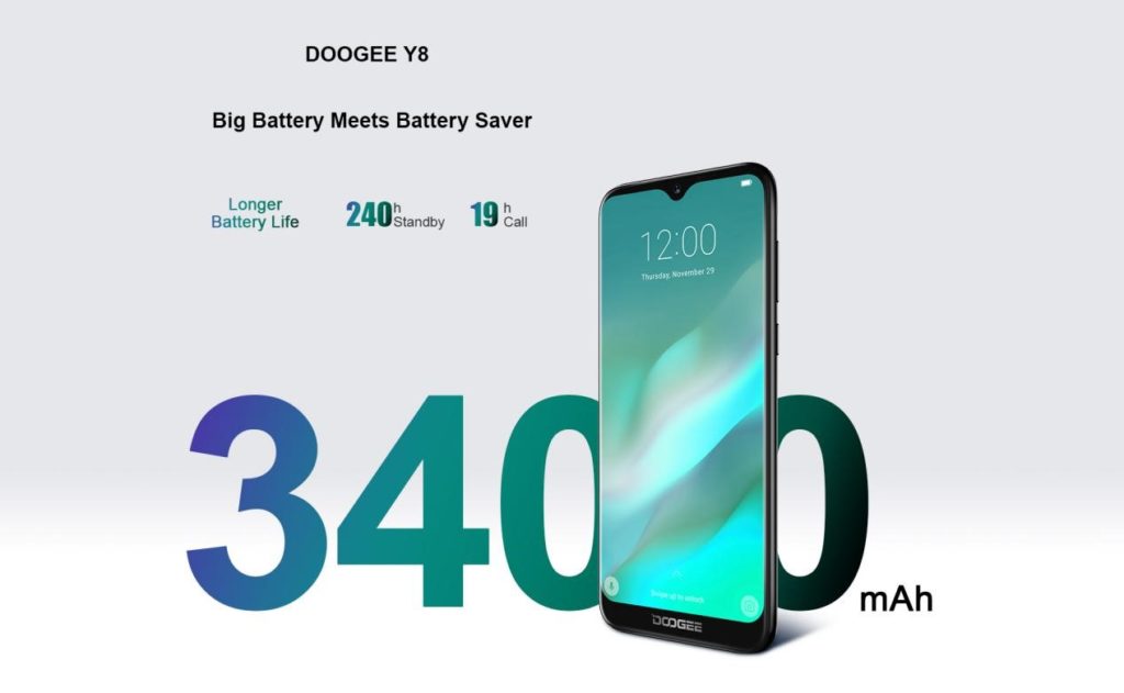 Doogee Y8 : Un design d'affichage en goutte d'eau et des couleurs dégradées 4 Doogee-Y8