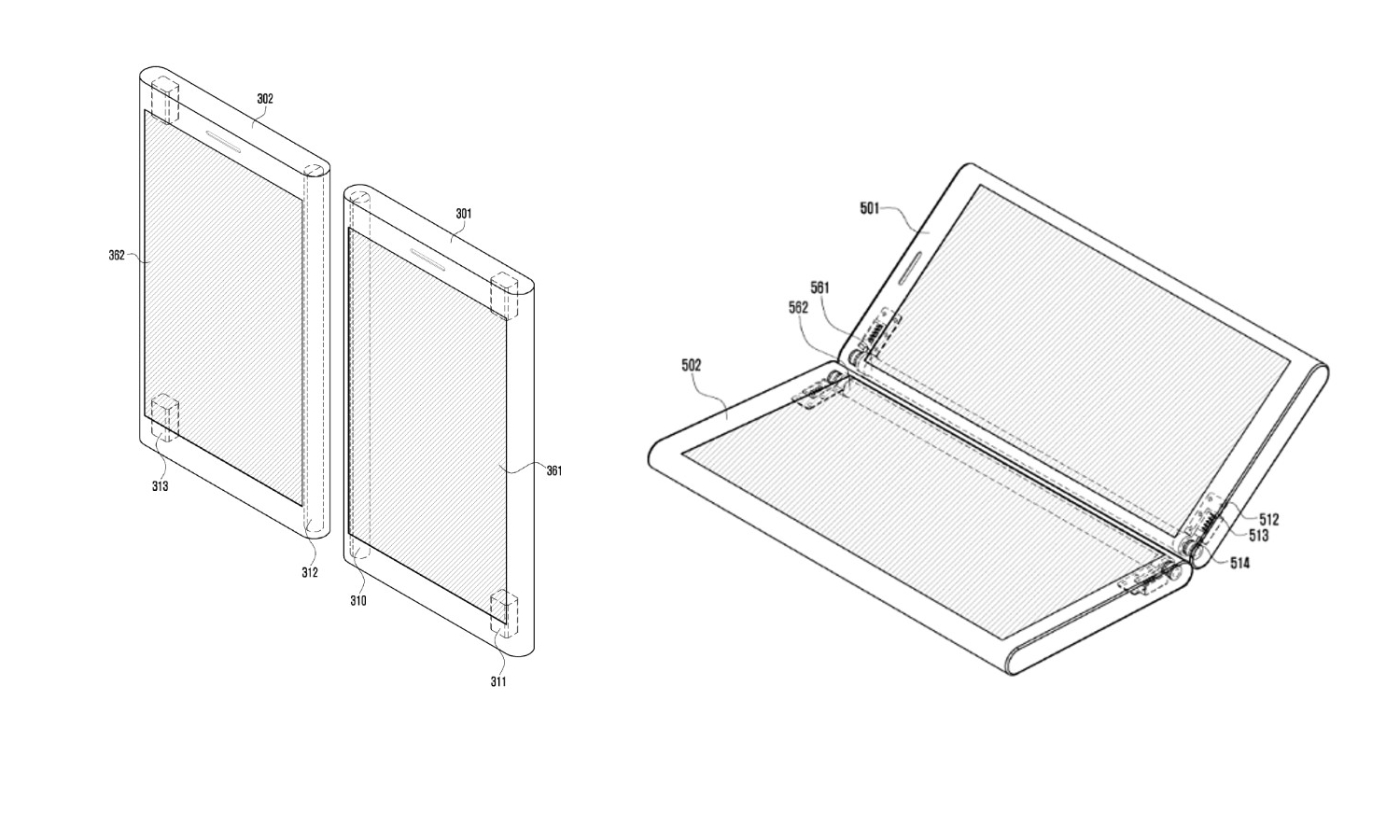 Samsung : Dépôt de brevet pour un smartphone avec deux écrans amovibles 2 gggg