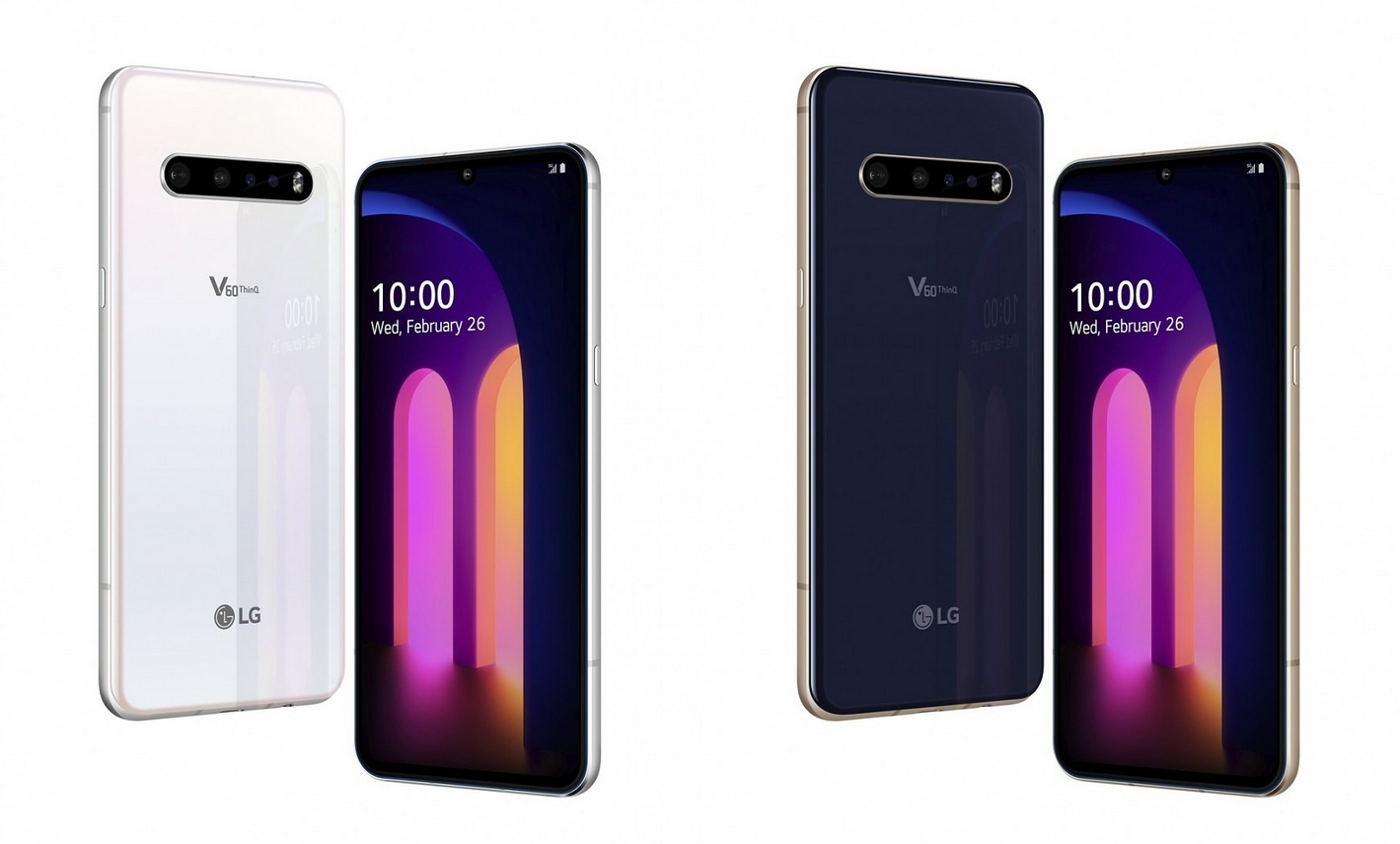 LG V60 ThinQ 5G : Deux écrans, une batterie de 5000 mAh et un appareil photo 64 Mpx 2 LG-V60-5G-2020_blanc-bleu