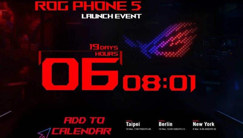 Asus ROG Phone 5 sera disponible le 10 mars Asus ROG Phone 5 sera disponible le 10 mars