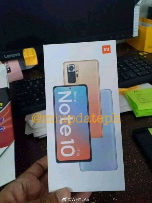 Redmi Note 10 Pro rendu officiel et fuite de la boîte 3 Redmi Note 10 off1